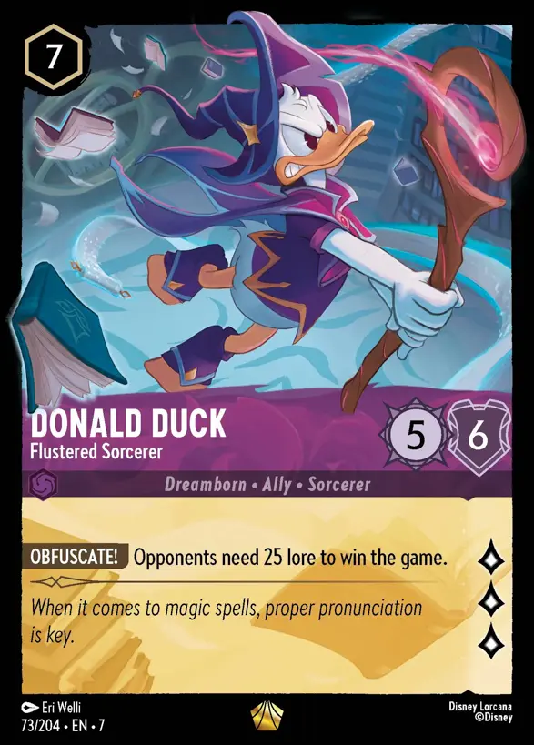 73/204 Donald Duck - Flustered Sorcerer