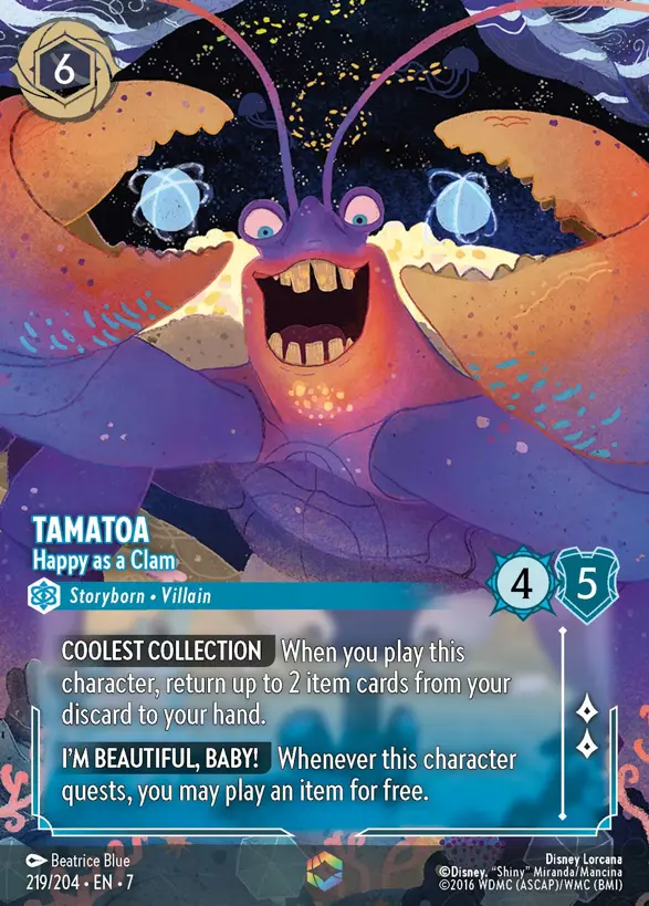 219/204 Tamatoa - Happy as a Clam