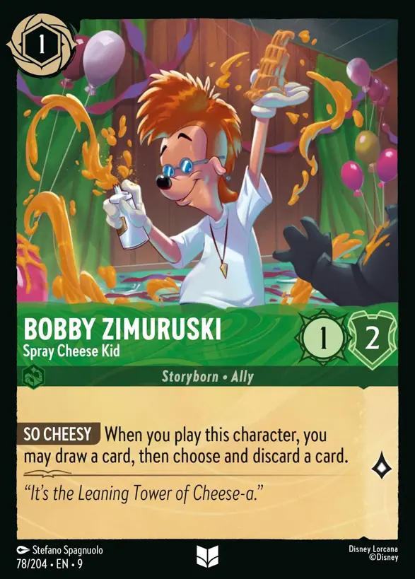 78/204 Bobby Zimurski - Spray Cheese Kid