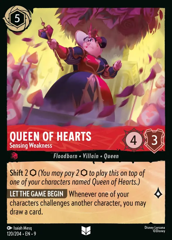 120/204 Queen Of Hearts - Sensing Weakness
