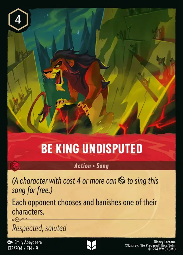 133/204 Be King Undisputed