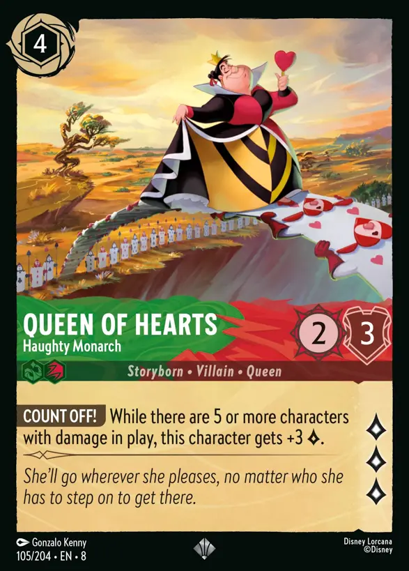 Queen of Hearts - Haughty Monarch 105/204