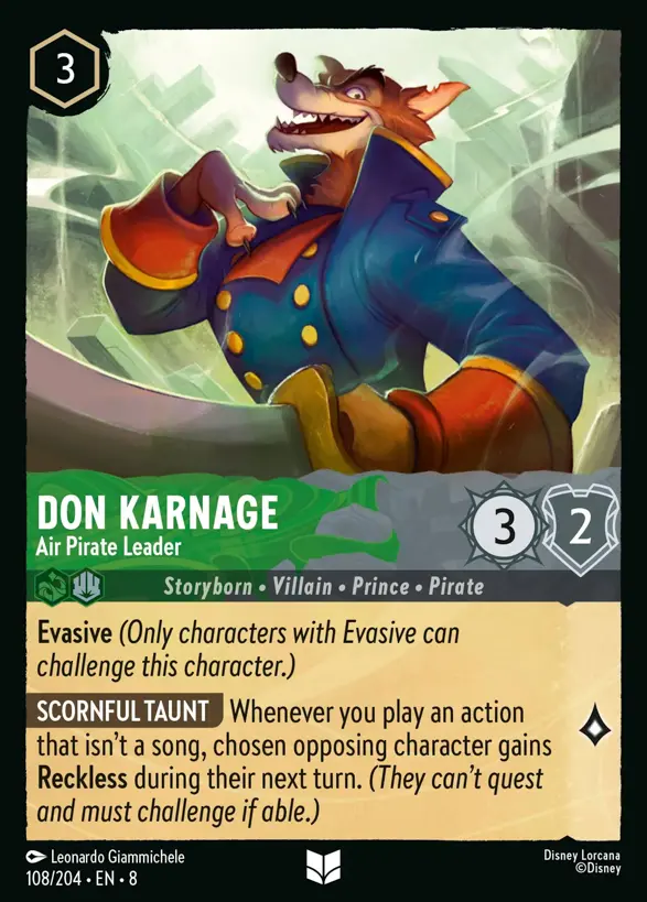 Don Karnage - Air Pirate Leader  108/204