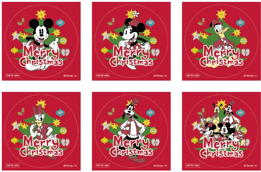 Disney HARVEST MARKETクリスマス限定オリジナルステッカー（非売品）