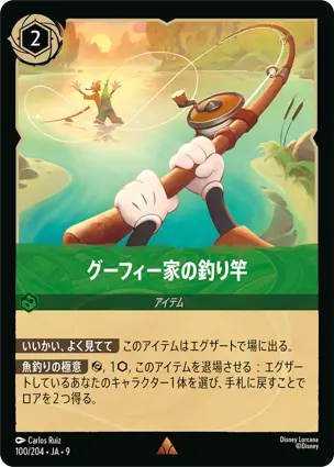 グーフィー家の釣り竿