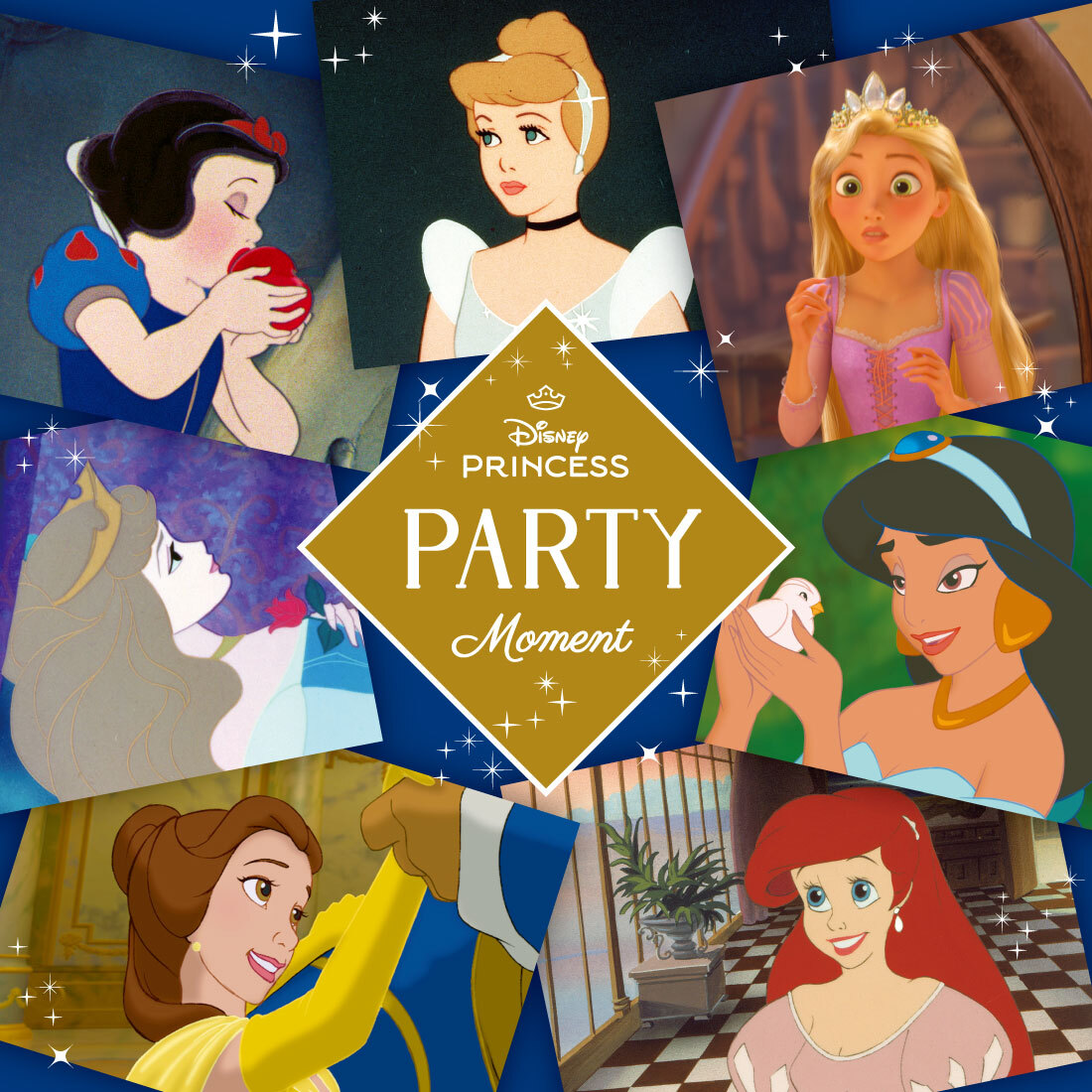 ディズニープリンセス パーティーモーメントのグッズ展示