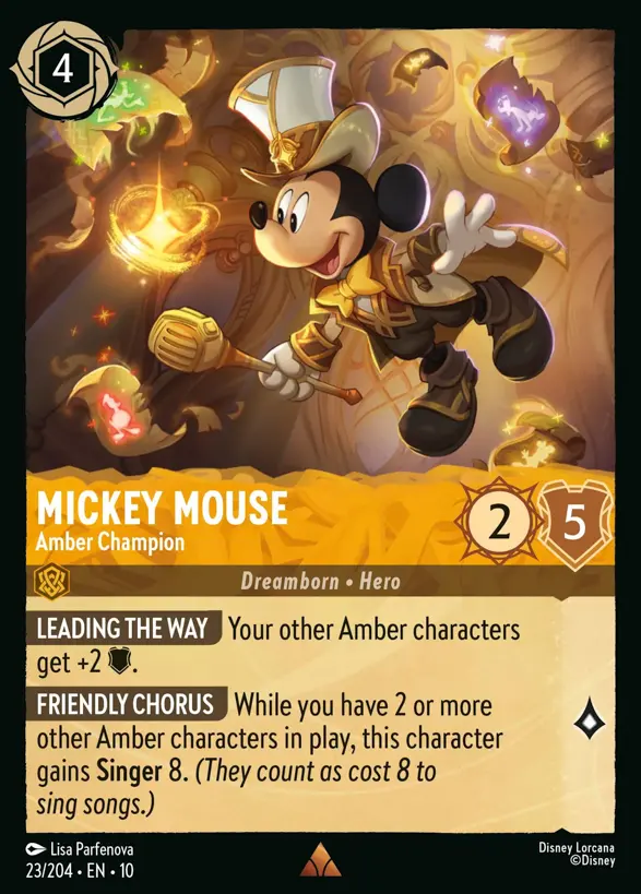 Mickey Mouse - Amber Champion『23/204·EN·10』 Mickey Mouse - Amber Champion『23/204·EN·10』