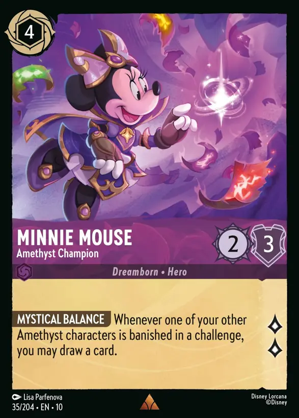 Minnie Mouse - Amethyst Champion『35/204·EN·10』 Minnie Mouse - Amethyst Champion『35/204·EN·10』