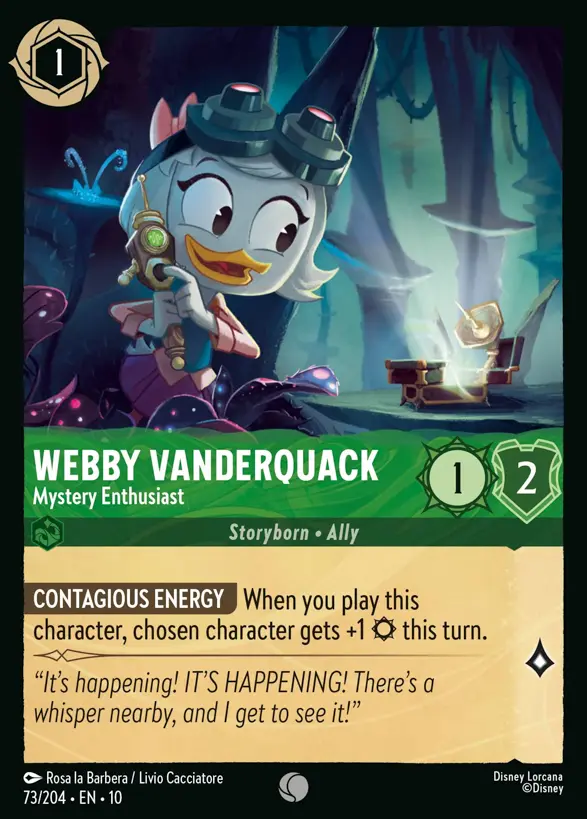 Webby Vanderquack - Mystery Enthusiast『73/204·EN·10』 Webby Vanderquack - Mystery Enthusiast『73/204·EN·10』