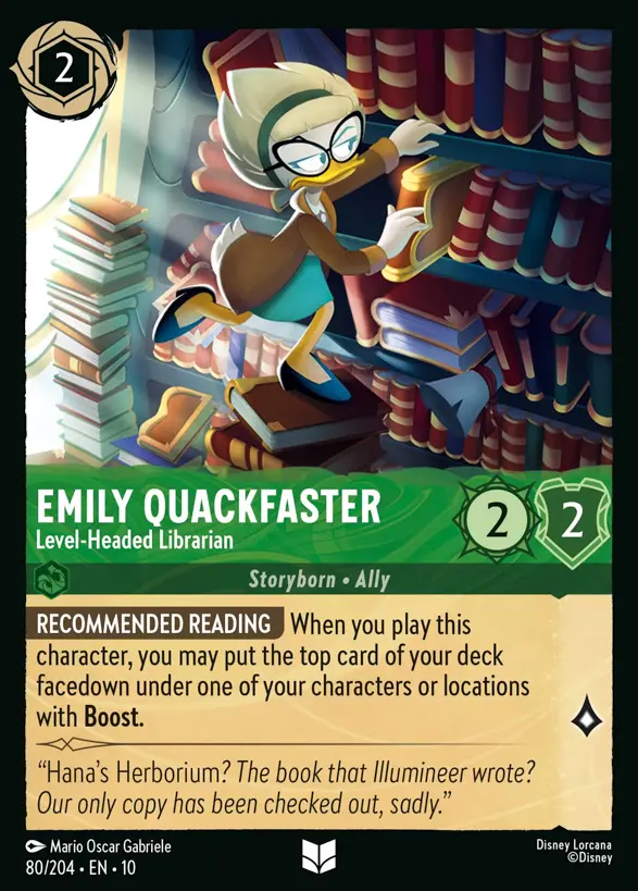 Emily Quackfaster - Level‐Headed Librarian『80/204·EN·10』 Emily Quackfaster - Level‐Headed Librarian『80/204·EN·10』