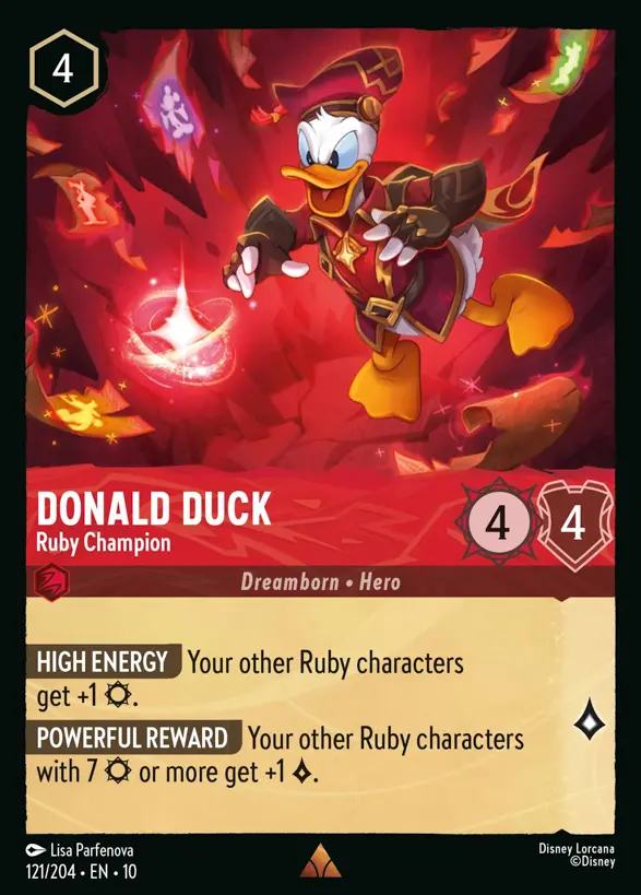 Donald Duck - Ruby Champion『121/204·EN·10』 Donald Duck - Ruby Champion『121/204·EN·10』