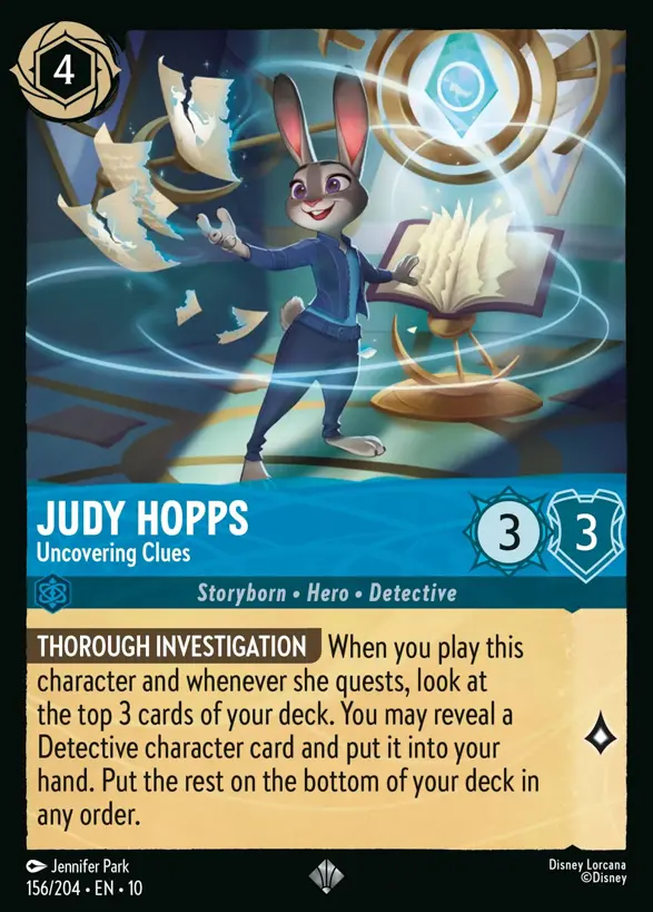 Judy Hopps - Uncovering Clues『156/204·EN·10』 Judy Hopps - Uncovering Clues『156/204·EN·10』