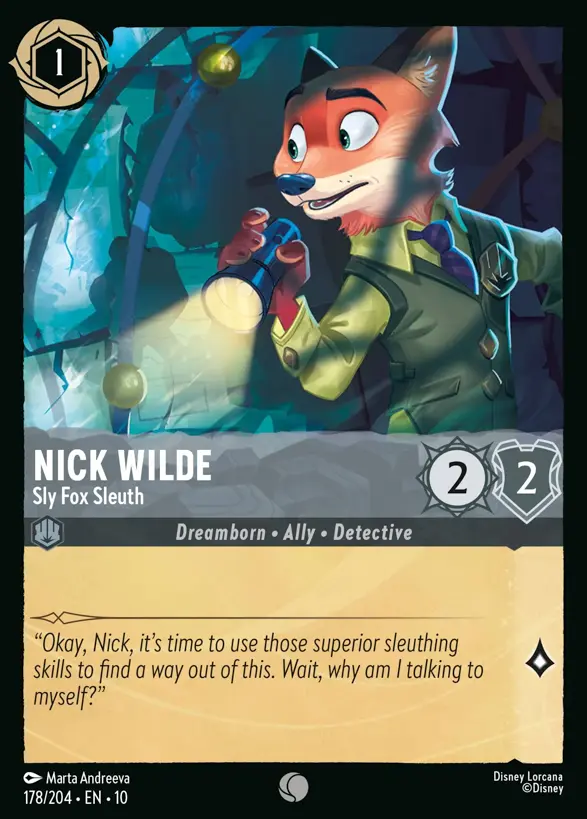 Nick Wilde - Sly Fox Sleuth『178/204·EN·10』 Nick Wilde - Sly Fox Sleuth『178/204·EN·10』