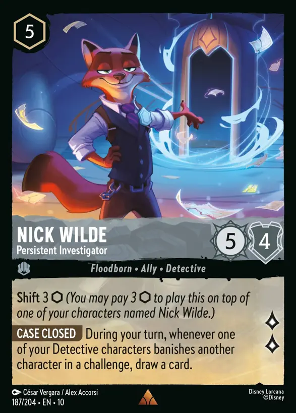 Nick Wilde - Persistent Investigator『187/204·EN·10』 Nick Wilde - Persistent Investigator『187/204·EN·10』