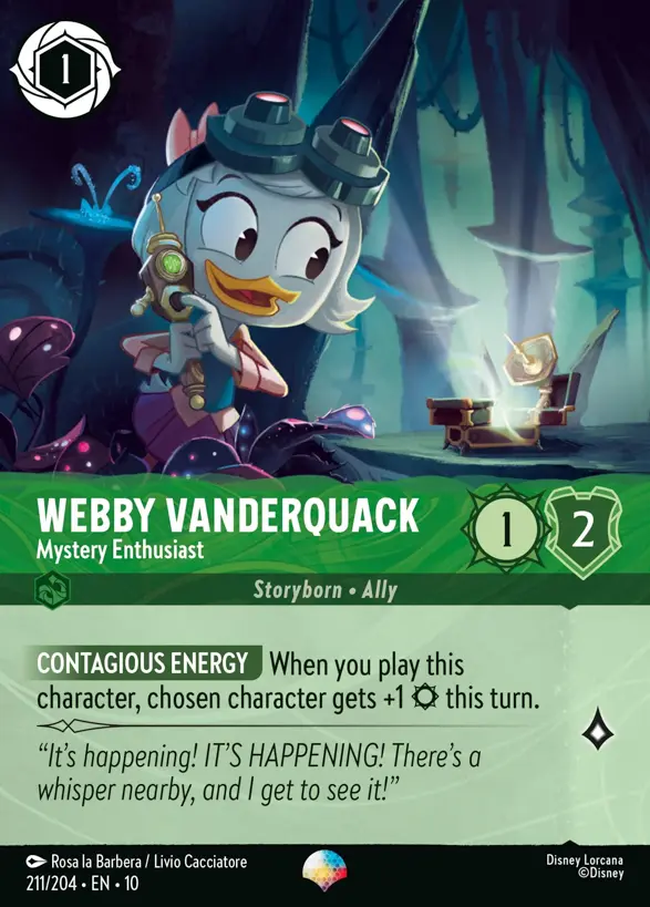 Webby Vanderquack - Mystery Enthusiast『211/204·EN·10』 Webby Vanderquack - Mystery Enthusiast『211/204·EN·10』