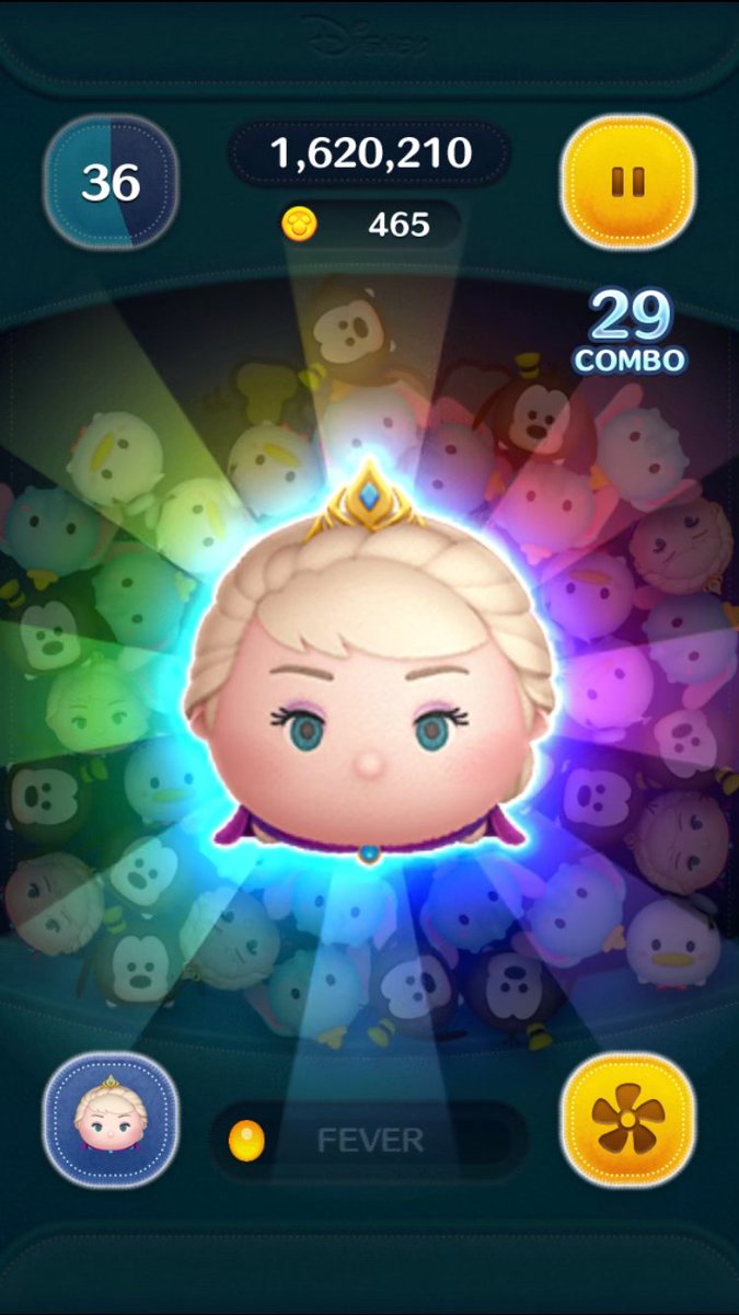 戴冠式エルサのツムツムイラスト