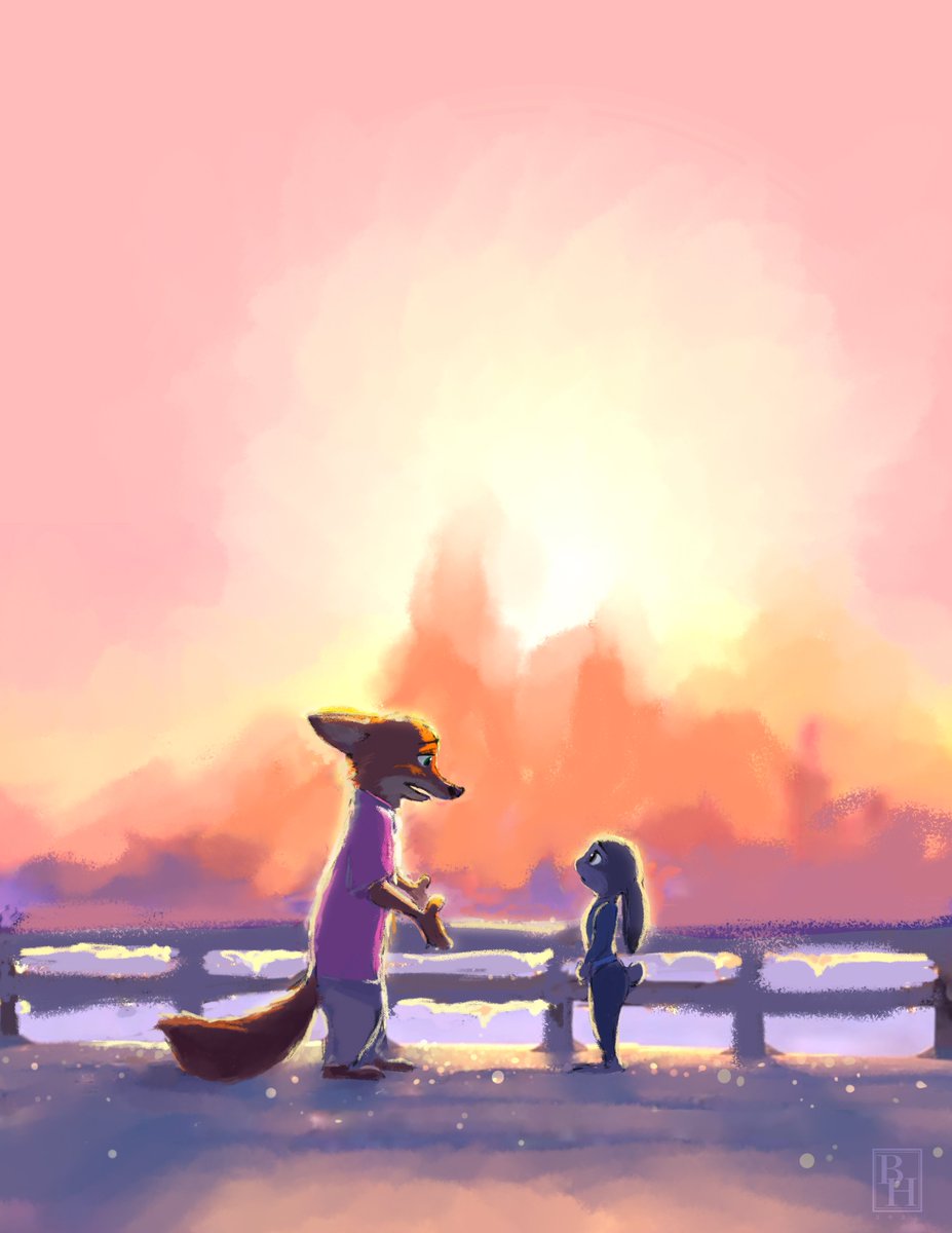 ズートピア2のニックがジュディに語りかけるイラスト