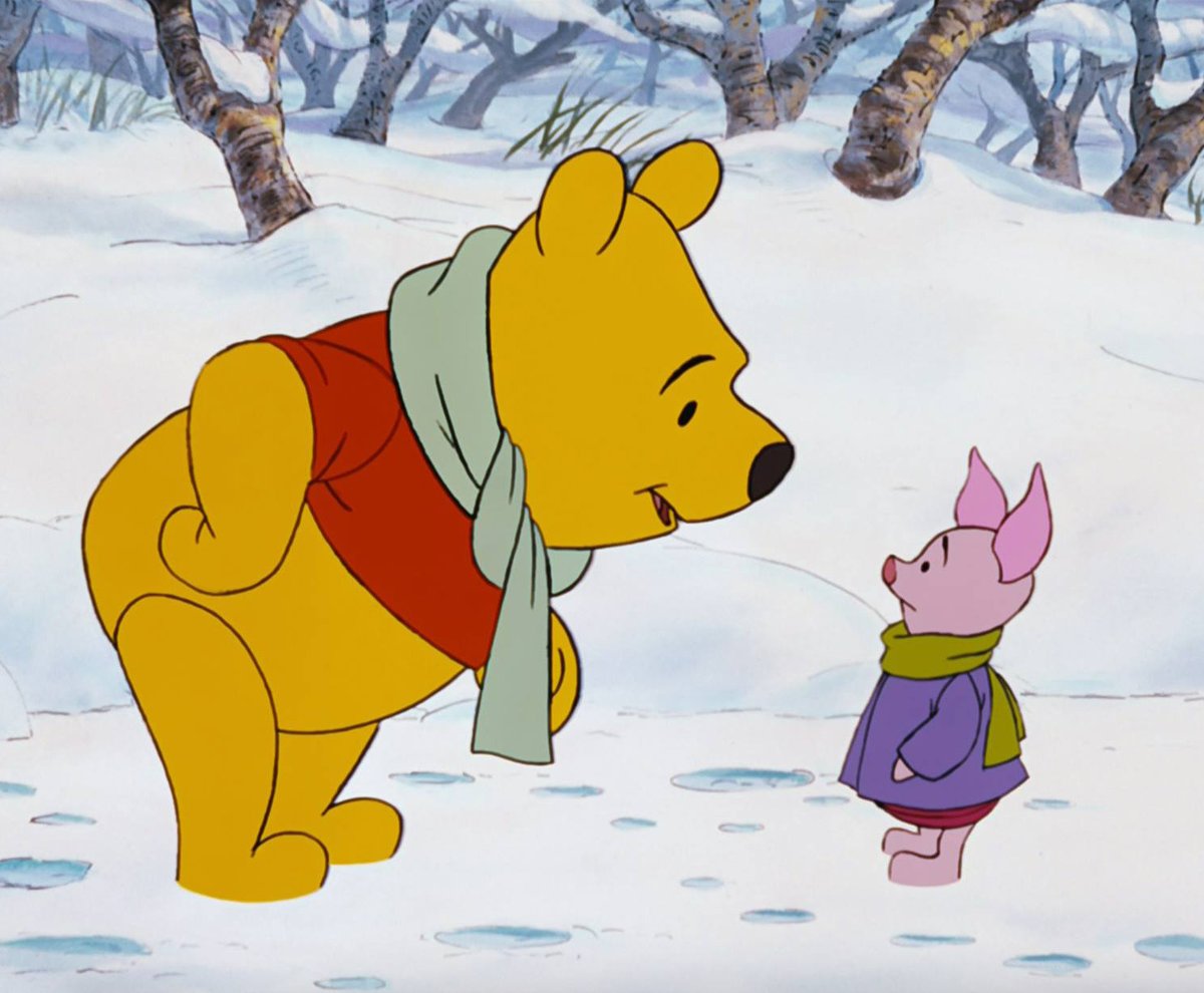 くまのプーさんが春を待つイラスト