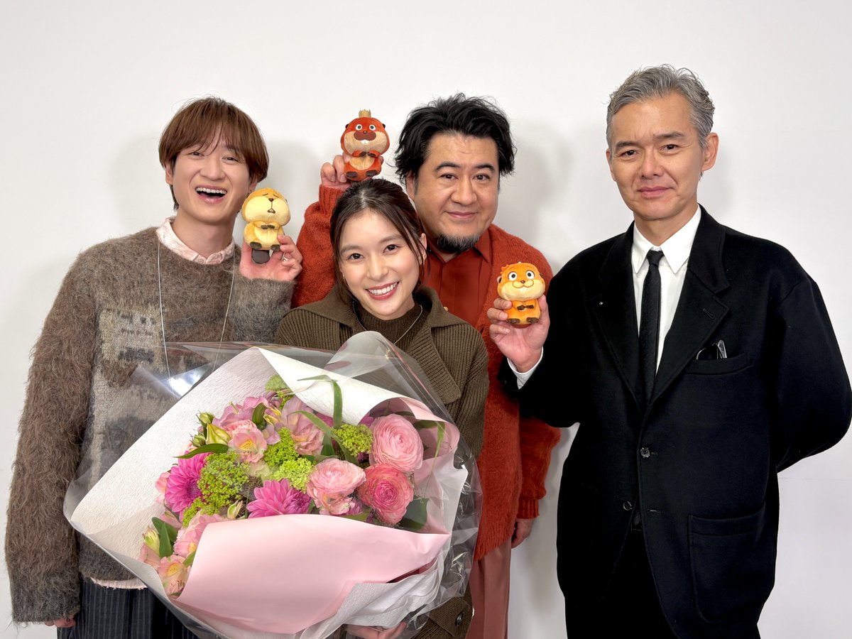 ビーバーが芳根京子さんをお祝いする可愛いイラスト