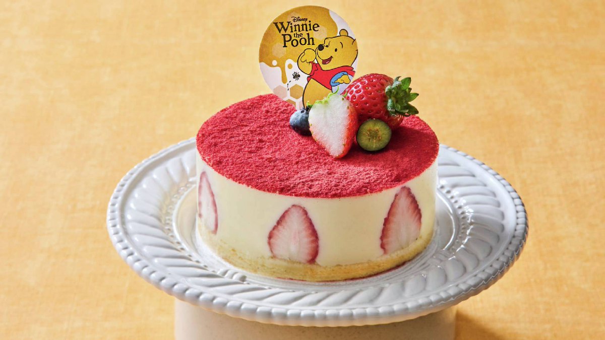 くまのプーさんの苺とはちみつフレジエケーキ