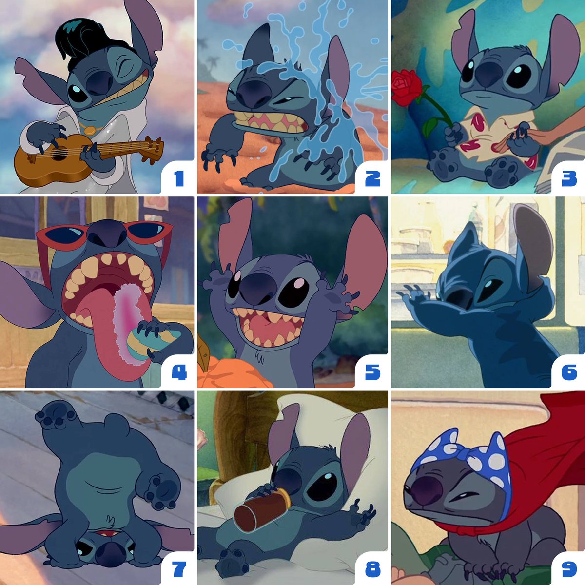 9種類のスティッチイラスト