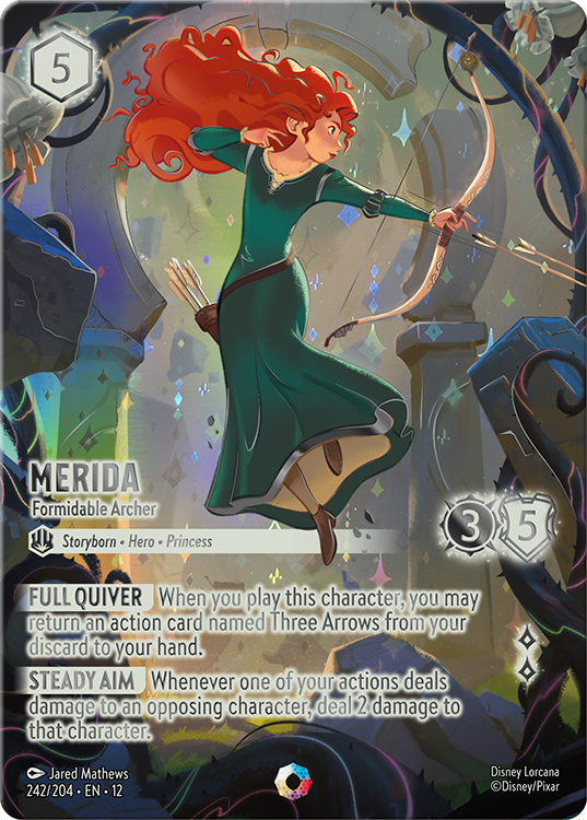 Disney Lorcana TCG Wilds Unknown Merida Formidable Archer AN ARTISTIC ADVENTURE Wilds Unknown | Disney Lorcana by Ravensburger